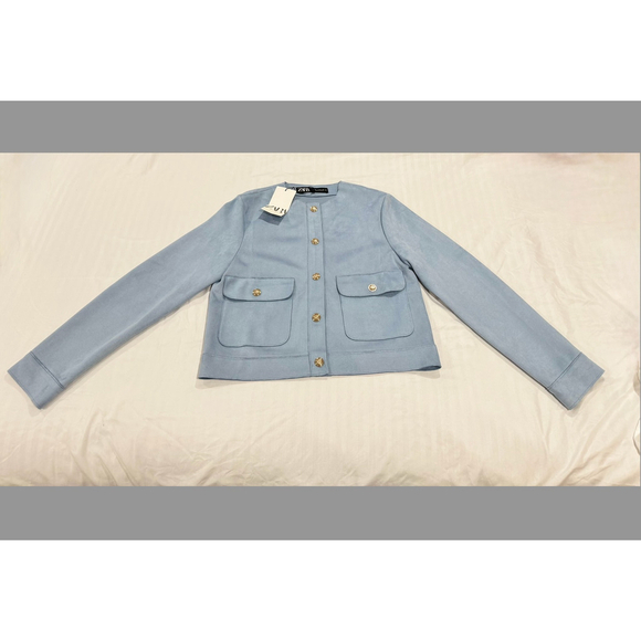 Zara Faux suede short jacket Size XS - Picture 4 of 6